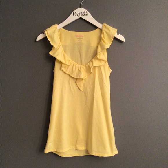 Lilly Pulitzer Yellow Ruffle Tank - Picture 2 of 4